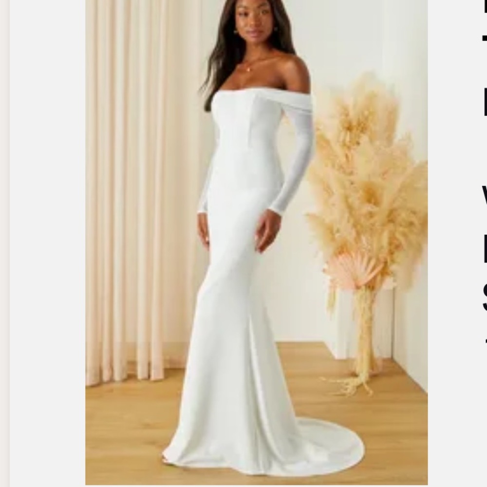 Minimalist elegant wedding dress
